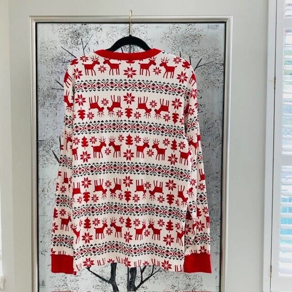 Hanna Andersson $104 Unisex XL Dear Deer Holiday Snowflake Print Pajama PJ Set - Picture 3 of 10